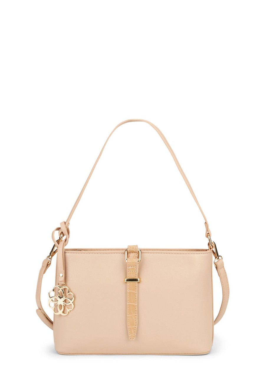 Donna Conbipel Borse | Borsa Baguette A Tracolla Beige