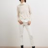 Donna Conbipel Pantaloni | Pantaloni Slim In Velluto Bianco Lana