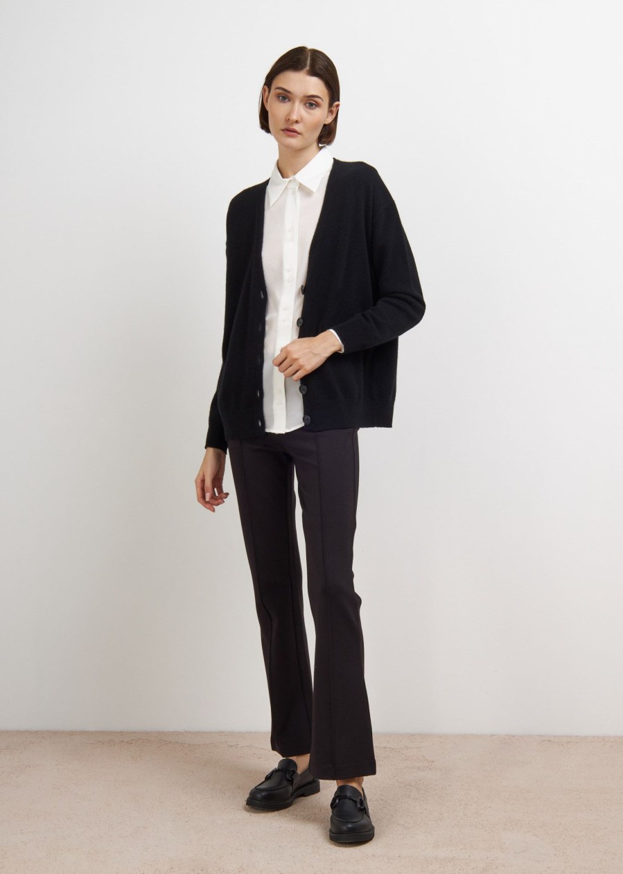 Donna Conbipel Maglieria | Cardigan In Puro Cashmere Nero