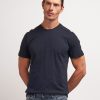 Uomo Conbipel T-Shirt E Polo | T-Shirt Con Tagli Blu Scuro