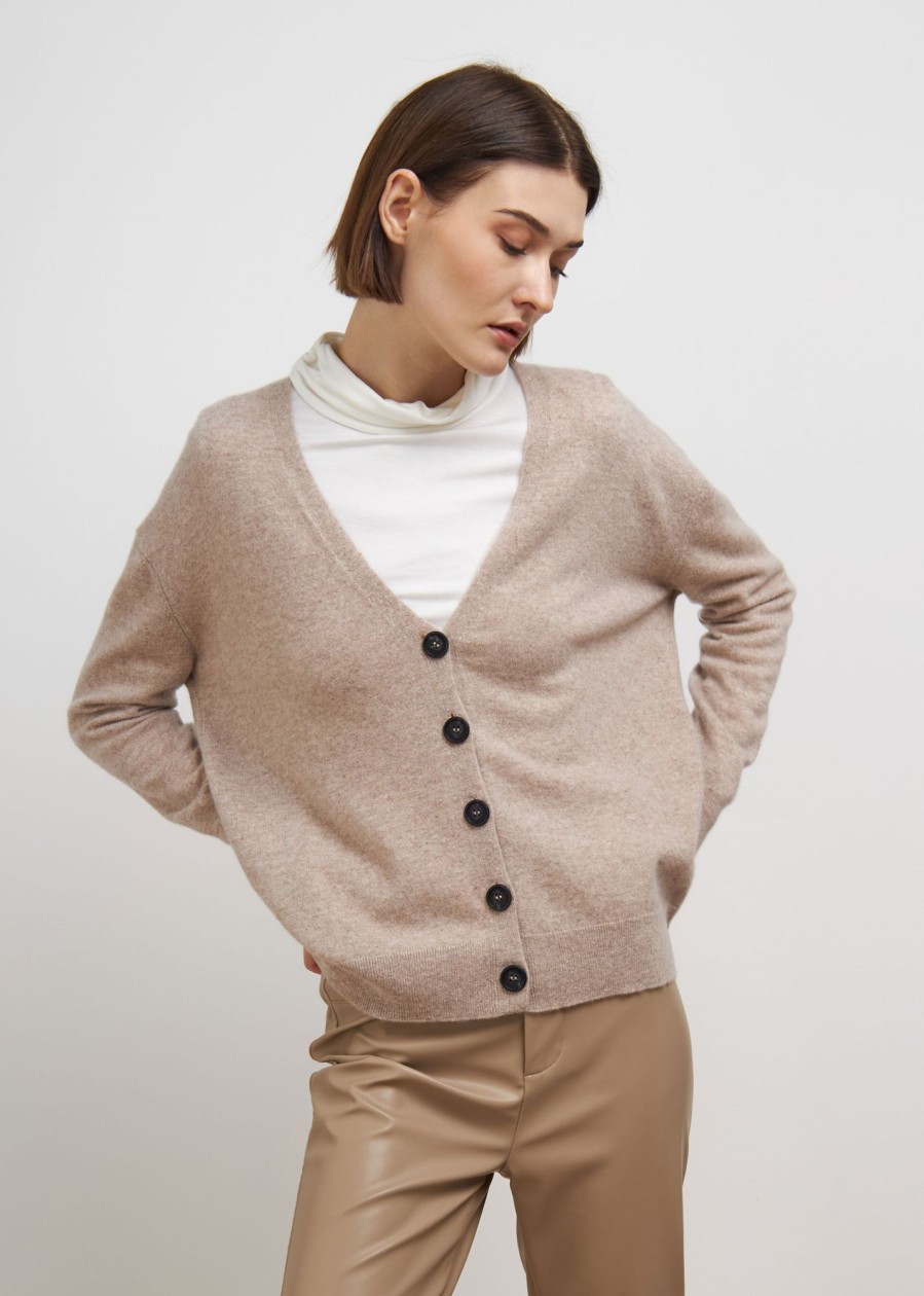 Donna Conbipel Maglieria | Cardigan In Puro Cashmere Cammello