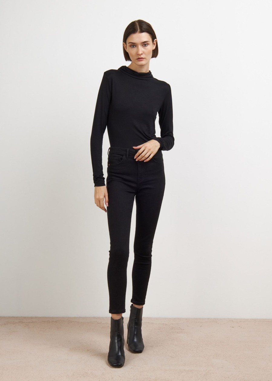 Donna Conbipel Jeans | Denim Ultra Skinny Nero