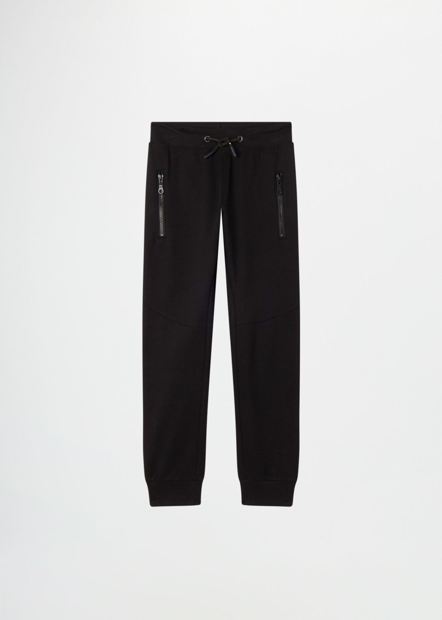 Bambino Conbipel | Jogger In Felpa Nero