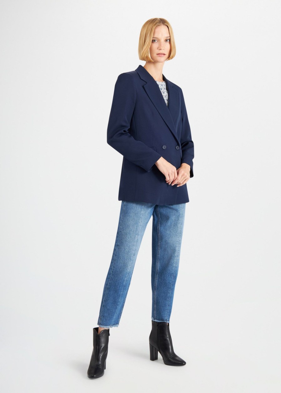 Donna Conbipel Giacche | Blazer Unito Due Bottoni Blu Scuro