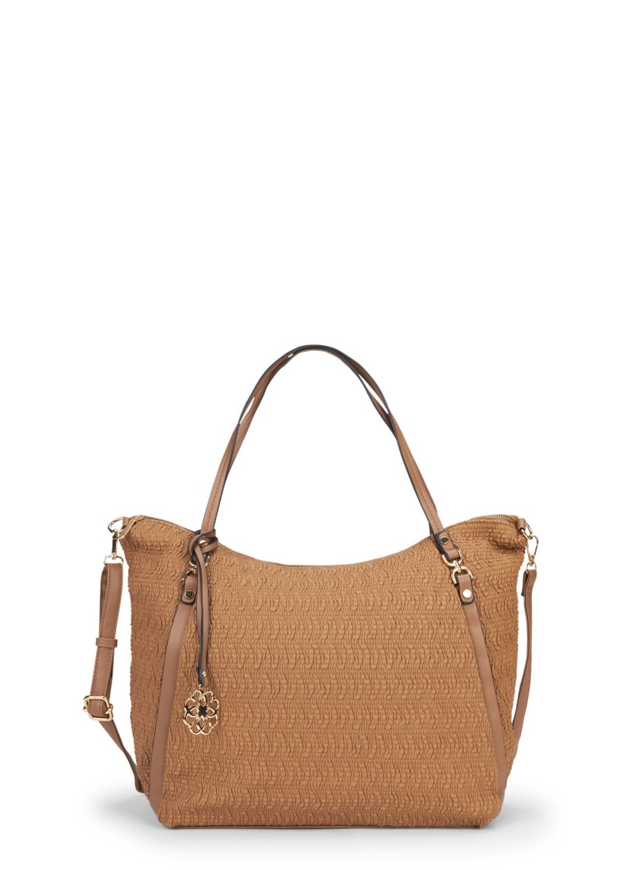 Donna Conbipel Borse | Shopper Micro Plisse' Beige