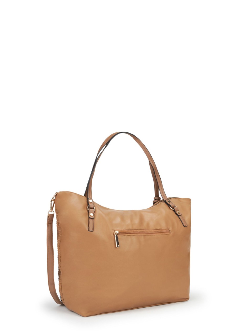 Donna Conbipel Borse | Shopper Micro Plisse' Beige