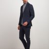 Uomo Conbipel Giacche | Blazer Unito Bi-Stretch Blu Scuro