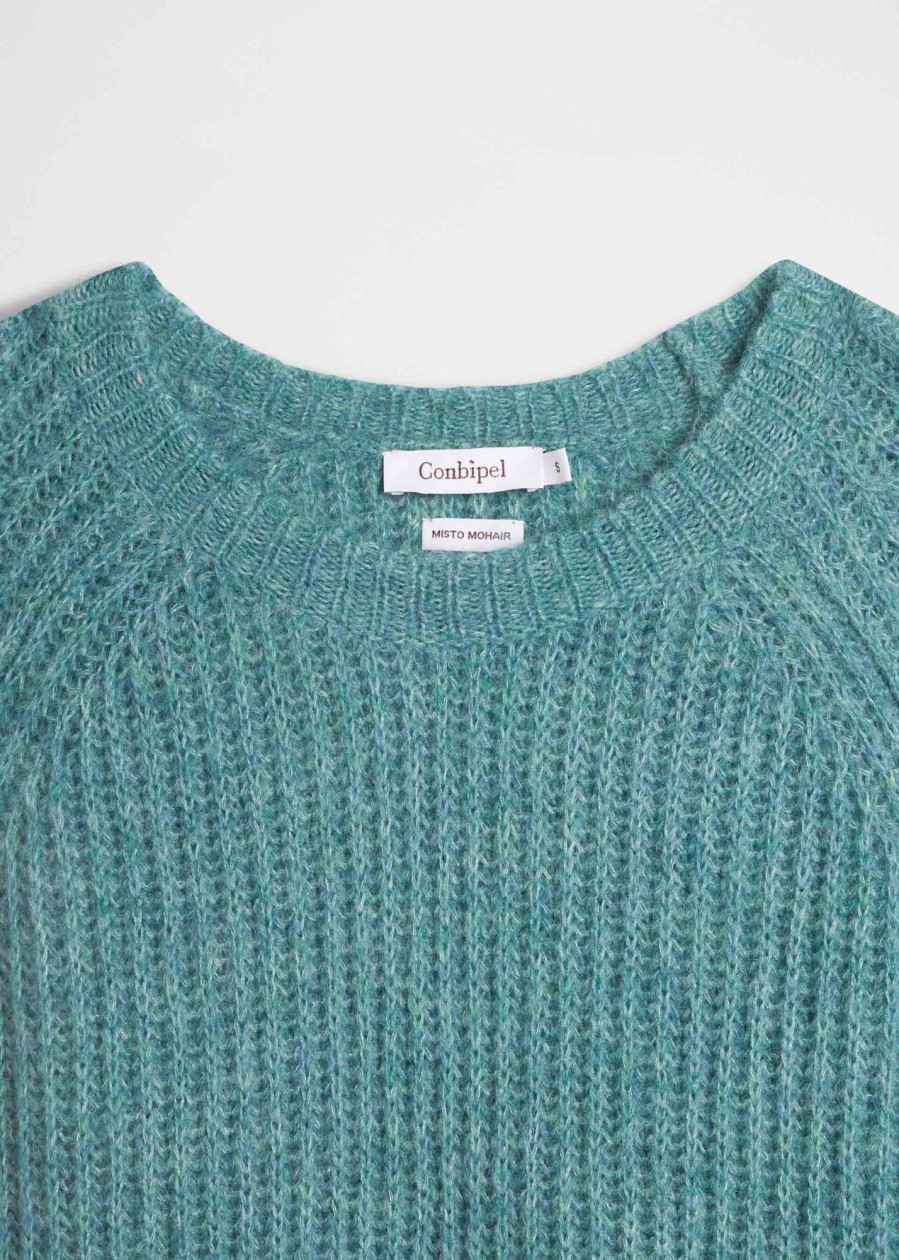 Donna Conbipel Maglieria | Pullover In Lana Mohair Turchese