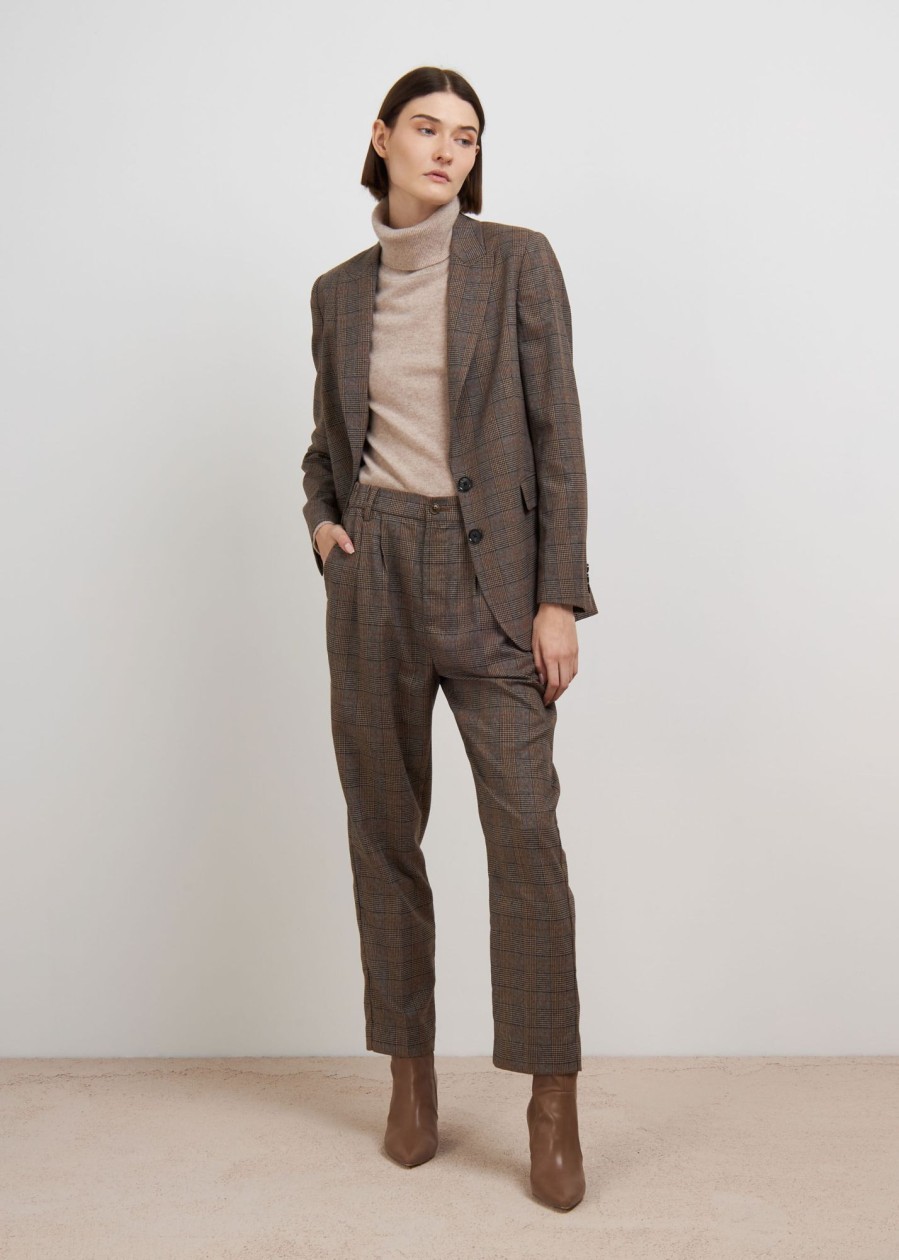 Donna Conbipel Giacche | Blazer Check Tabacco