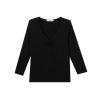 Donna Conbipel T-Shirt E Top | T-Shirt Con Arriccio Nero