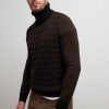 Uomo Conbipel Maglieria | Pullover Punto Bicolore Nero