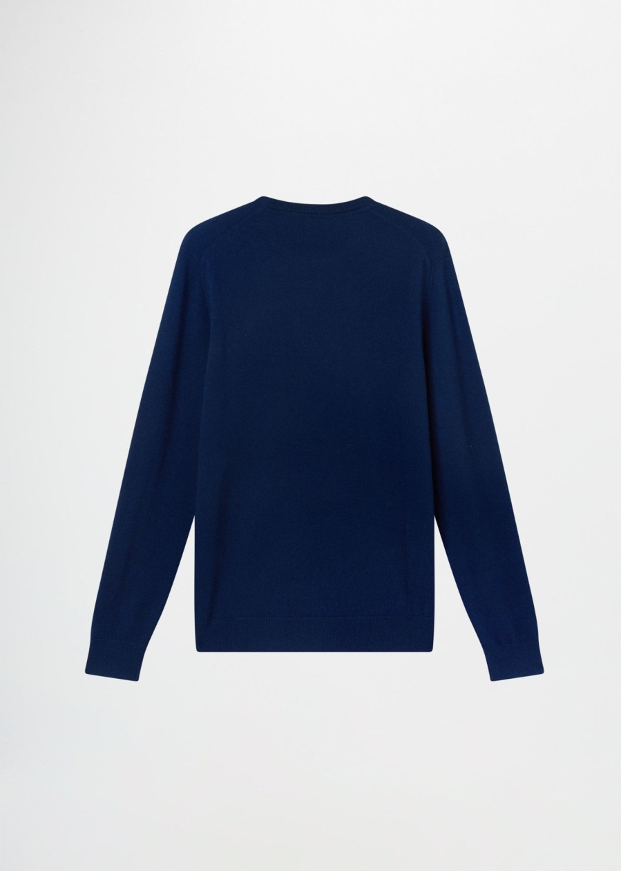 Uomo Conbipel Maglieria | Maglia In Puro Cashmere Blu