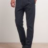 Uomo Conbipel Pantaloni | Pantaloni Chino Lavorati Blu Scuro