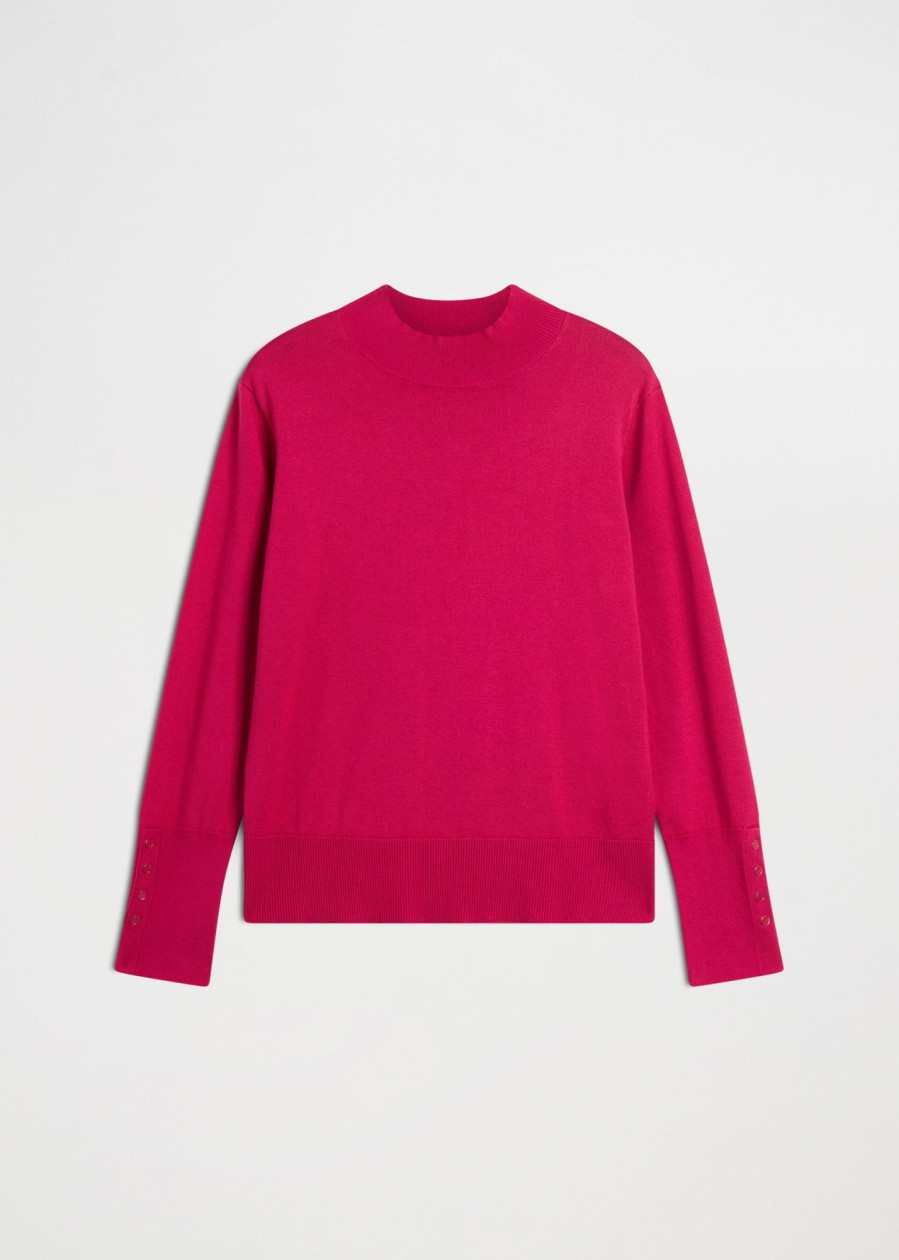 Donna Conbipel Maglieria | Pullover A Lupetto Fucsia Chiaro