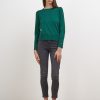 Donna Conbipel Maglieria | Pullover A Girocollo Verde Scuro