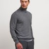 Uomo Conbipel Maglieria | Pullover Dolcevita Grigio Medio Melange