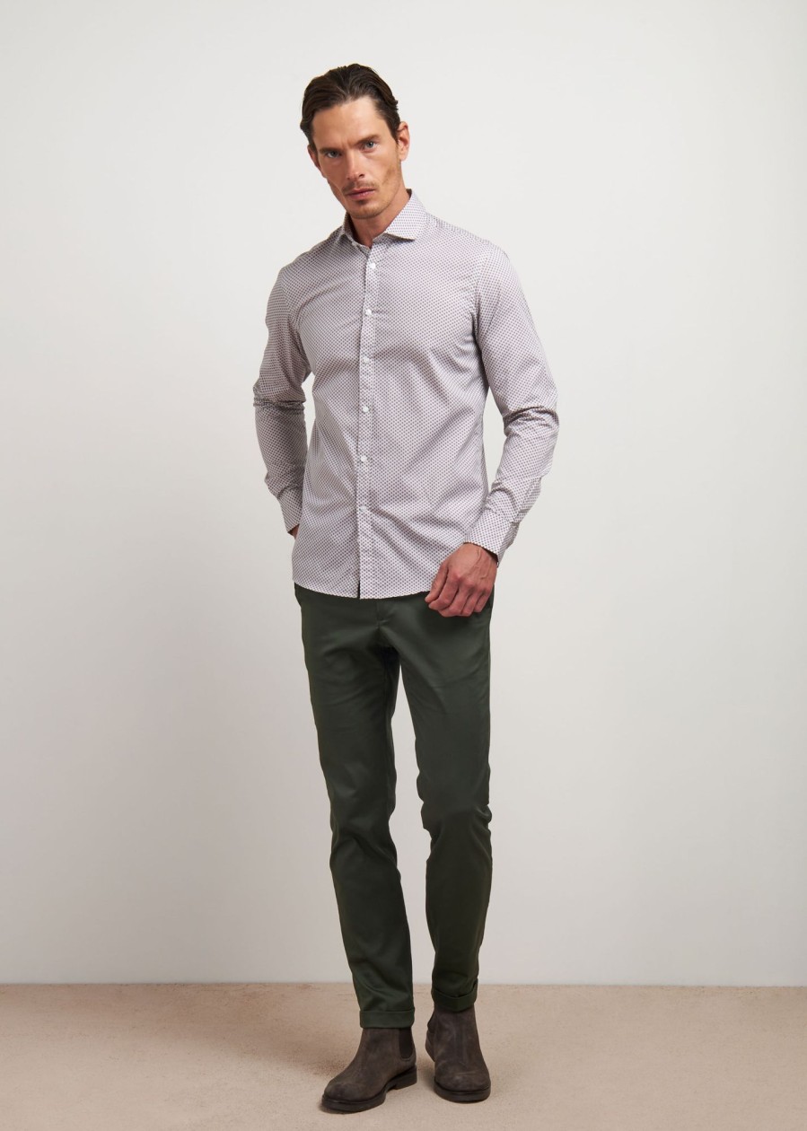 Uomo Conbipel Camicie | Camicia Regular Fit Tortora