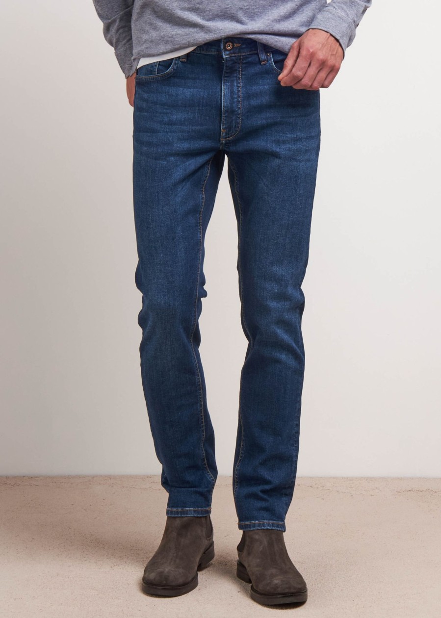 Uomo Conbipel Jeans | Denim Slim Stretch Blu