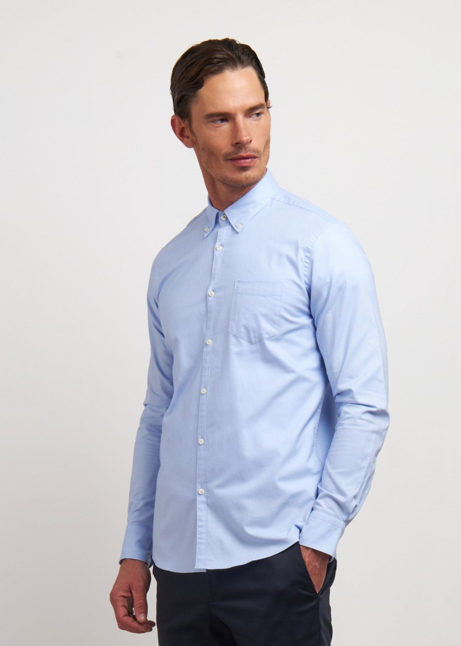 Uomo Conbipel Camicie | Camicia Oxford Regular Azzurro