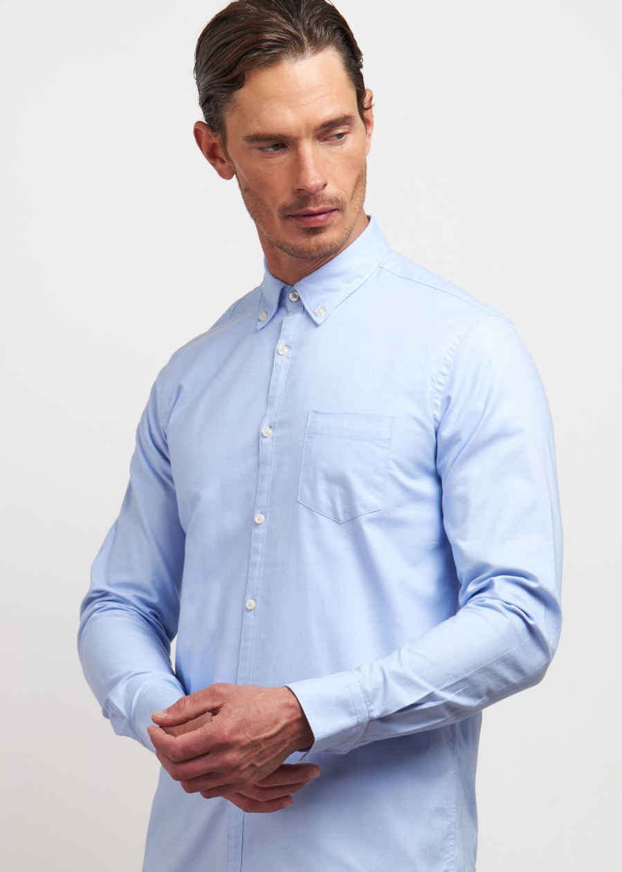 Uomo Conbipel Camicie | Camicia Oxford Regular Azzurro