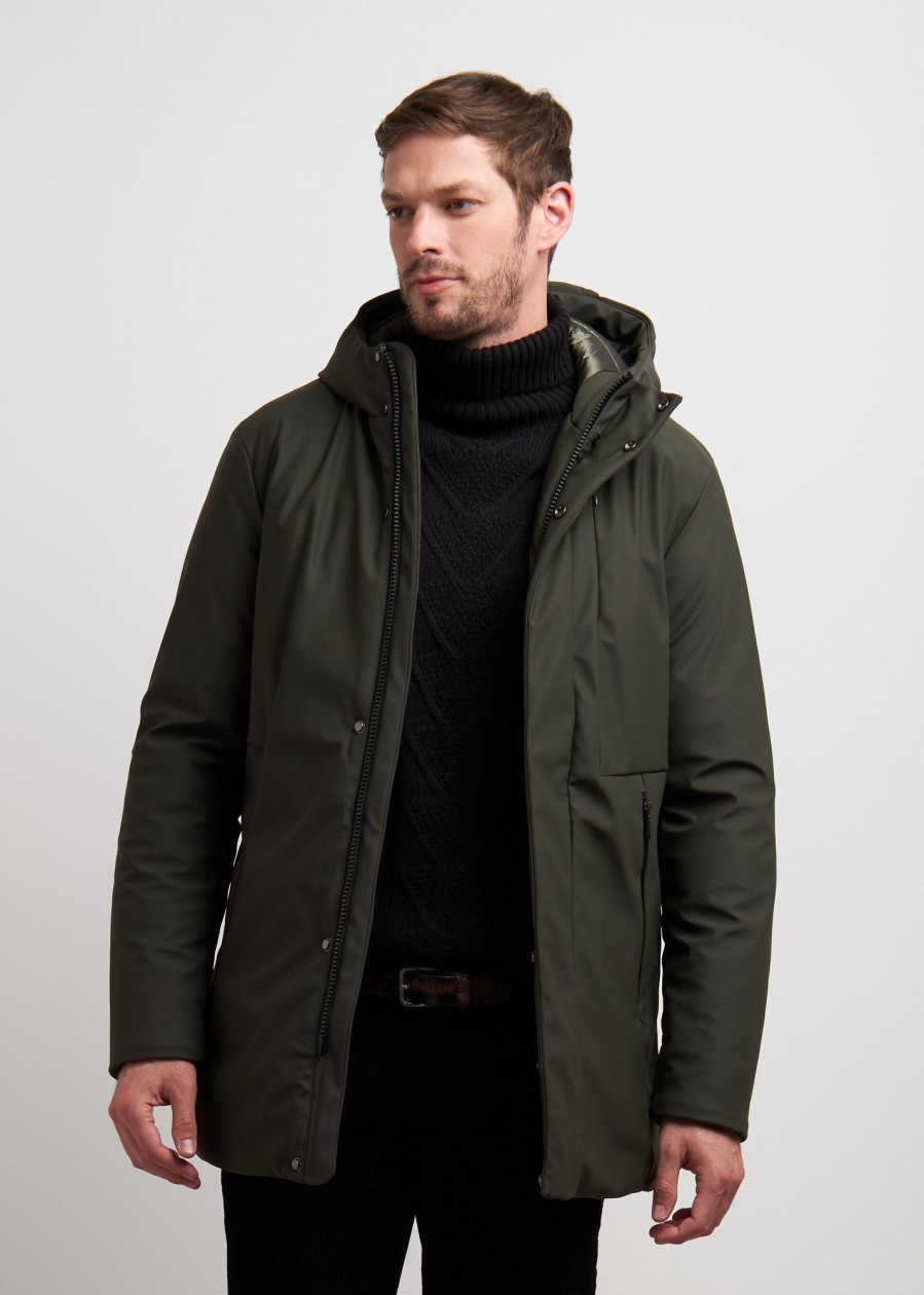 Uomo Conbipel Giubbotti | Parka Softshell Verde Militare