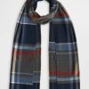 Uomo Conbipel Accessori E Pelletteria | Sciarpa A Fantasia Tartan Blu Scuro