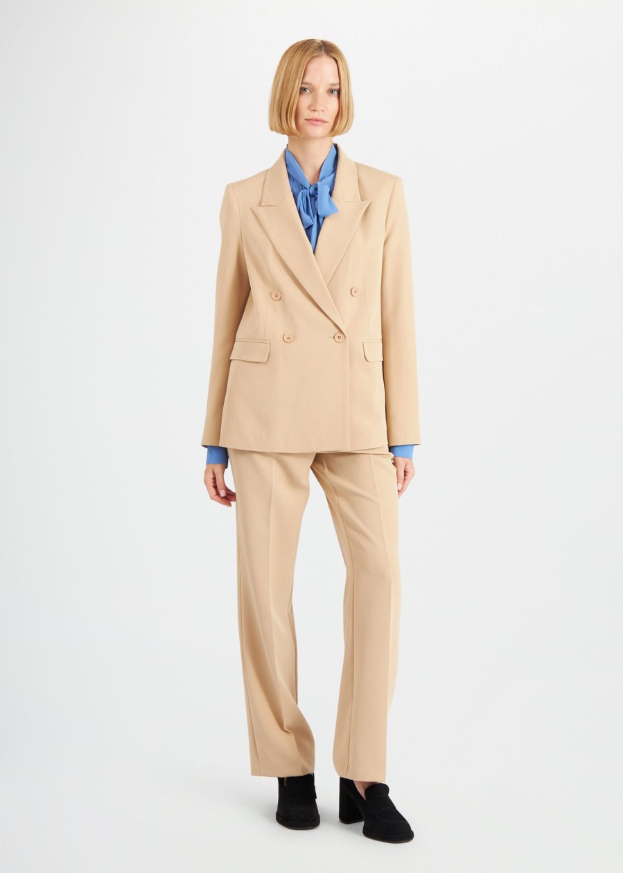 Donna Conbipel Giacche | Blazer Unito Doppiopetto Beige