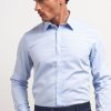 Uomo Conbipel Camicie | Camicia No Stiro Regular Azzurro