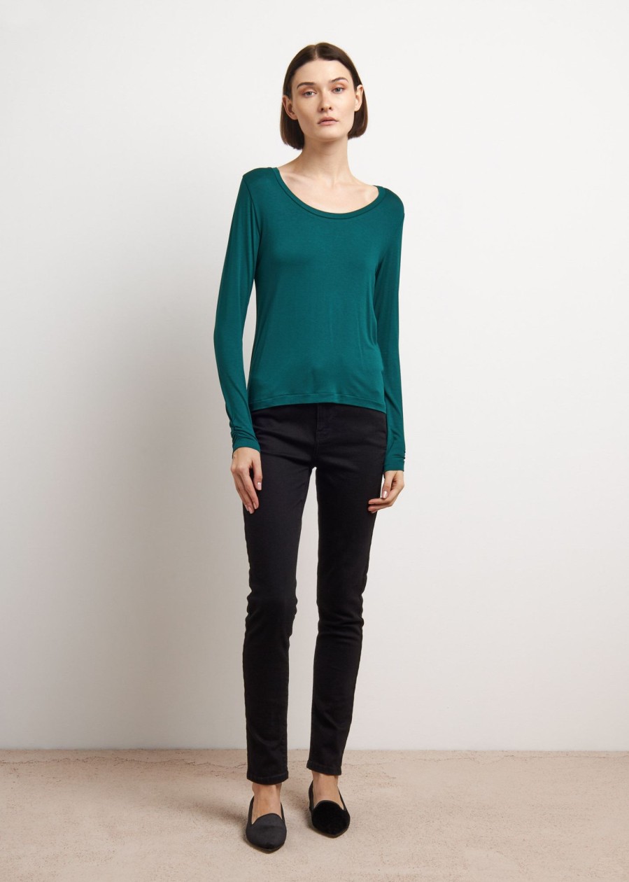 Donna Conbipel T-Shirt E Top | T-Shirt Basic Verde Scuro