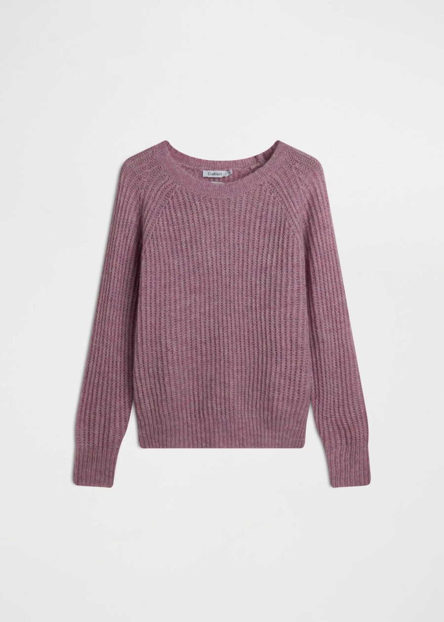 Donna Conbipel Maglieria | Pullover In Lana Mohair Fucsia Chiaro