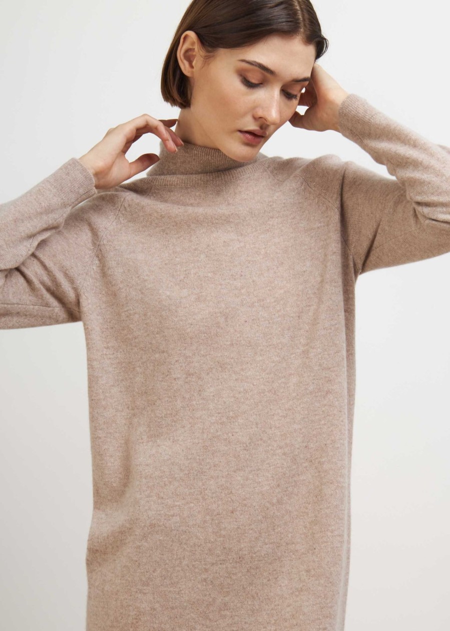 Donna Conbipel Vestiti | Abito In Puro Cashmere Cammello