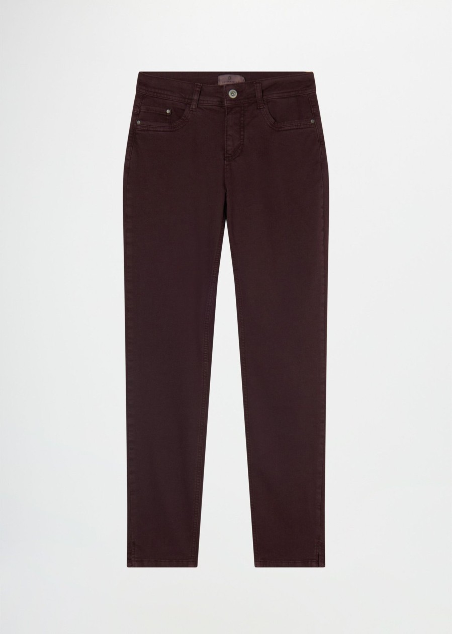 Donna Conbipel Pantaloni | Pantaloni Stretch Melanzana