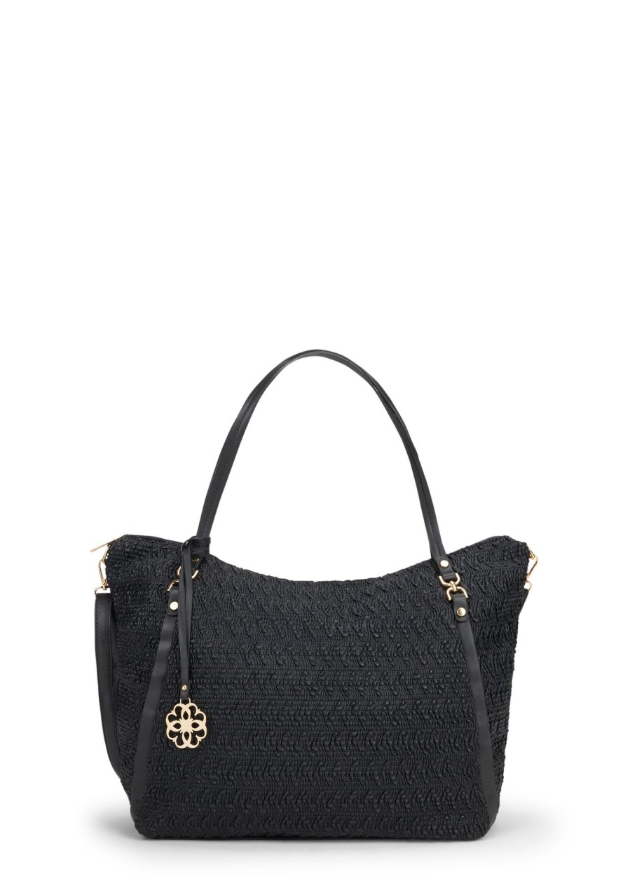 Donna Conbipel Borse | Shopper Micro Plisse' Nero