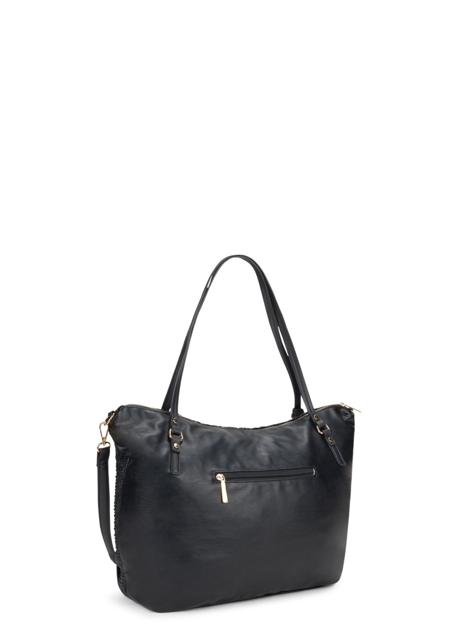 Donna Conbipel Borse | Shopper Micro Plisse' Nero