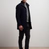 Uomo Conbipel Cappotti | Cappotto Con Pettorina Blu Scuro