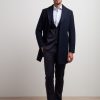 Uomo Conbipel Cappotti | Cappotto In Lana Blu Scuro