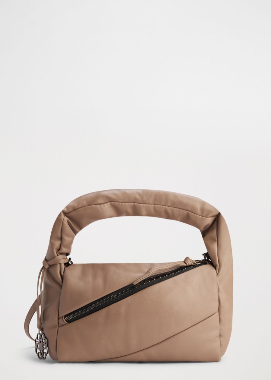 Donna Conbipel Borse | Hobo Piccola Con Tagli Beige