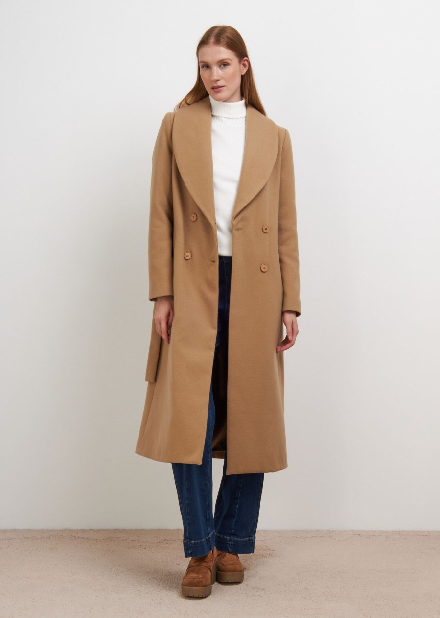 Donna Conbipel Cappotti | Cappotto Doppiopetto Cammello