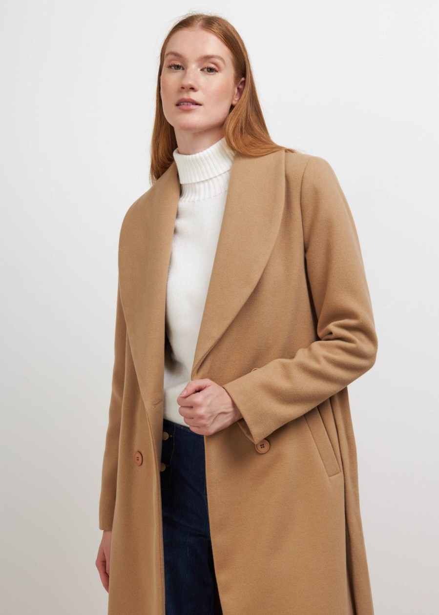 Donna Conbipel Cappotti | Cappotto Doppiopetto Cammello