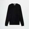 Uomo Conbipel Maglieria | Pullover In Puro Merino Nero