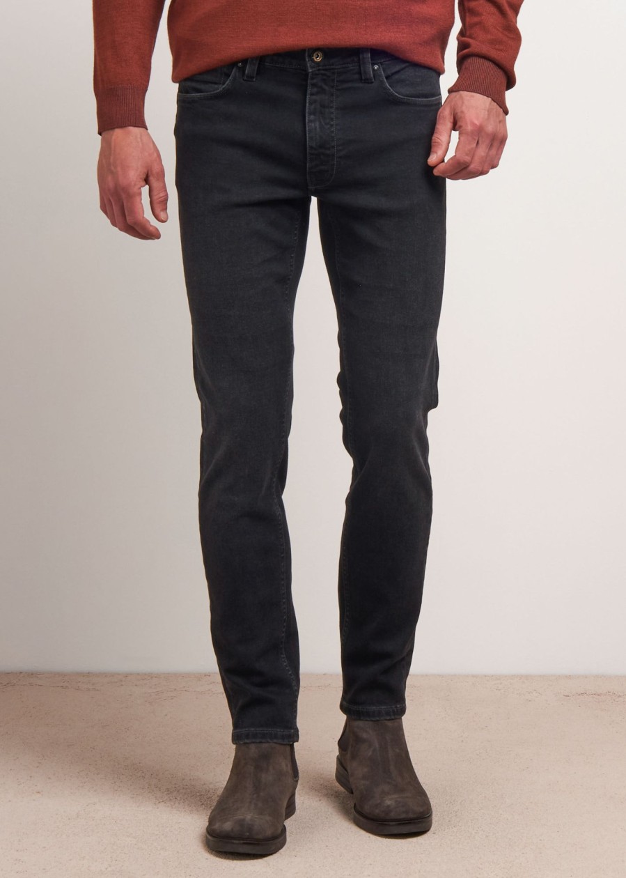 Uomo Conbipel Jeans | Denim Stone Washed Nero