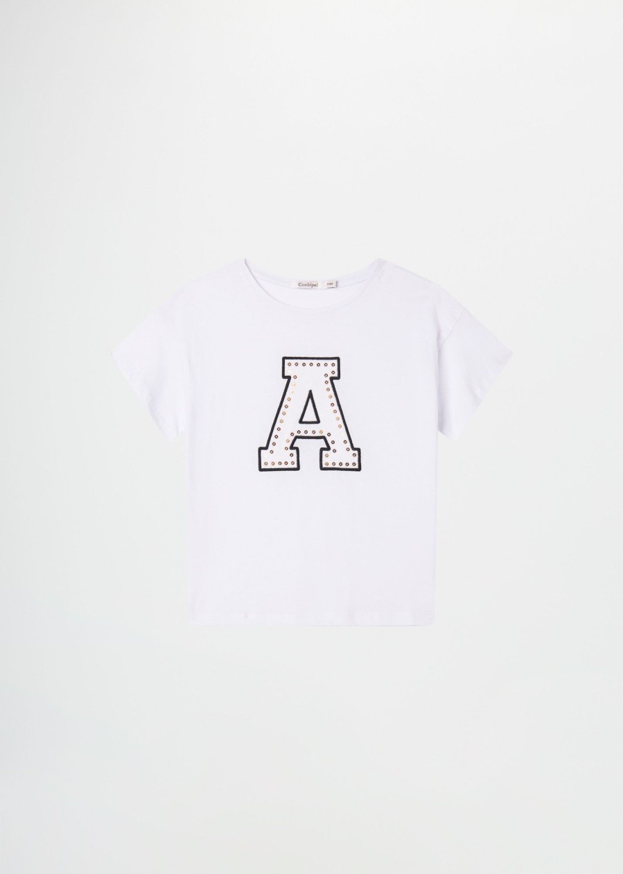 Bambino Conbipel | T-Shirt Con Applicazioni Bianco