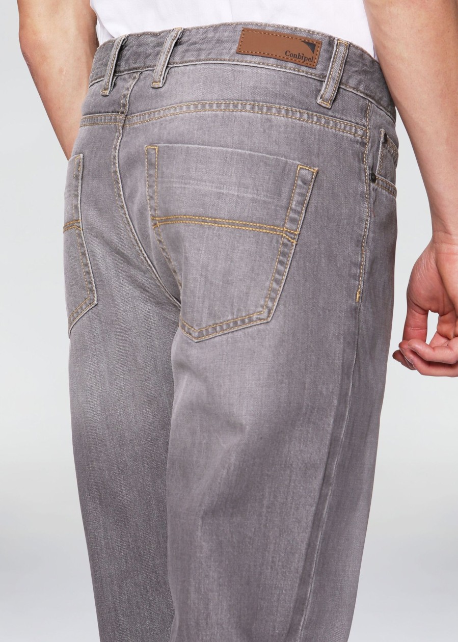 Uomo Conbipel Jeans | Jeans Regular Fit Grigio Medio