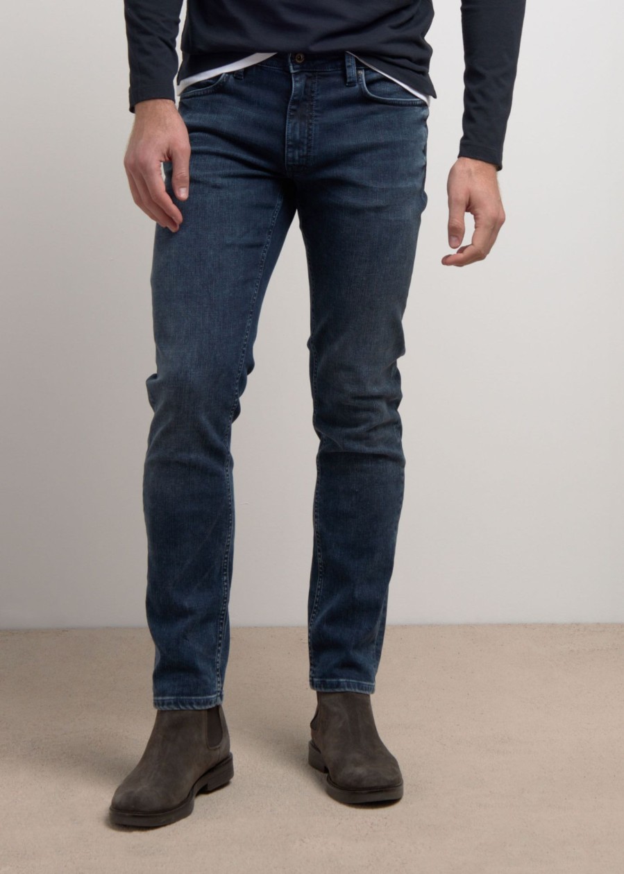 Uomo Conbipel Jeans | Denim Stone Washed Blu Scuro