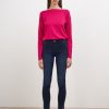 Donna Conbipel Maglieria | Maglia Scollo A Barchetta Fucsia Chiaro