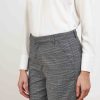 Donna Conbipel Pantaloni | Pantaloni Fantasia Check Grigio Medio Melange