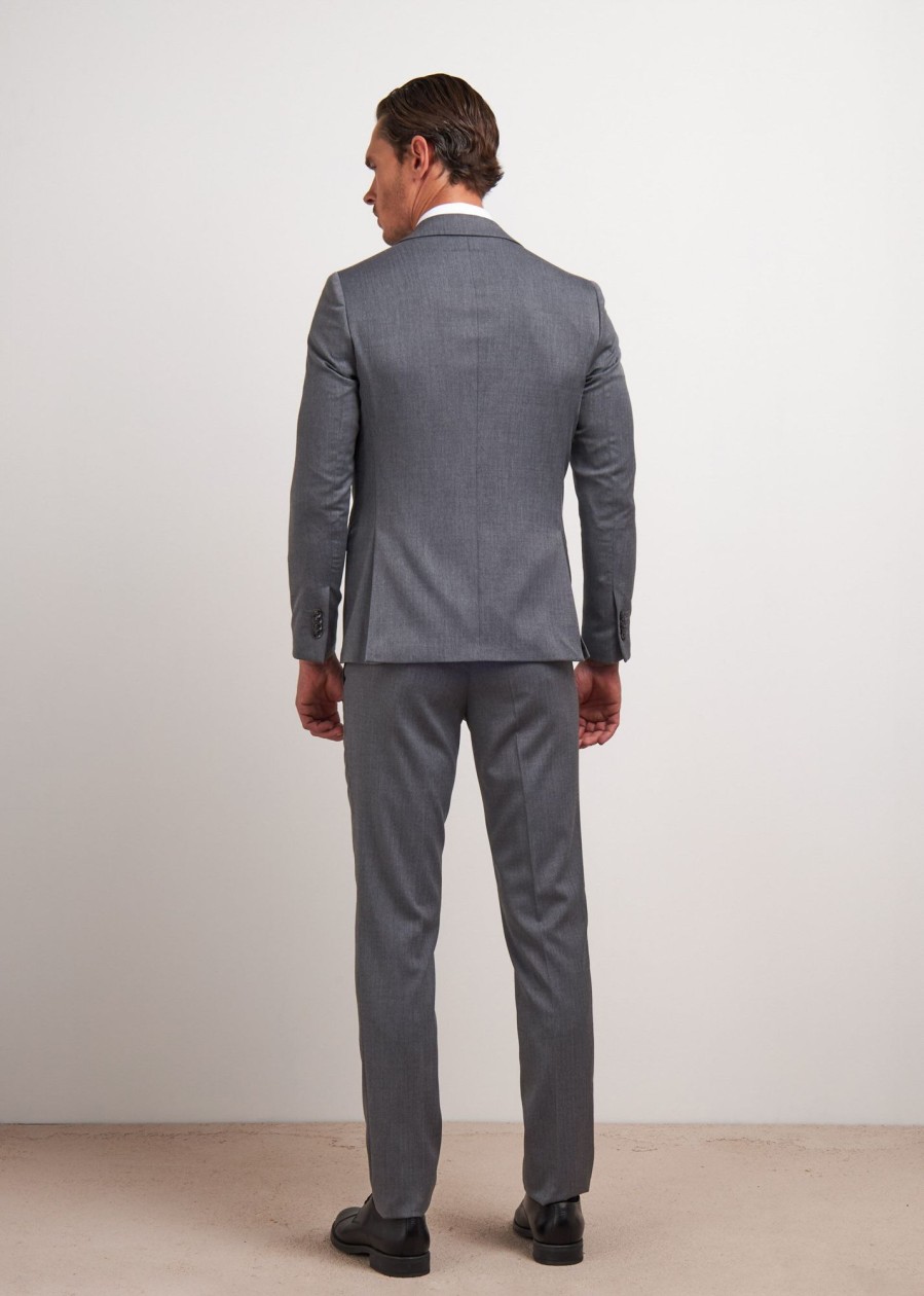 Uomo Conbipel Abiti E Completi | Completo Slim Fit Grigio Medio