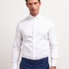 Uomo Conbipel Camicie | Camicia No Stiro Slim Fit Bianco