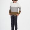 Bambino Conbipel | Pullover Color Block Bianco Lana