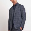 Uomo Conbipel Giacche | Blazer Fantasia Check Blu